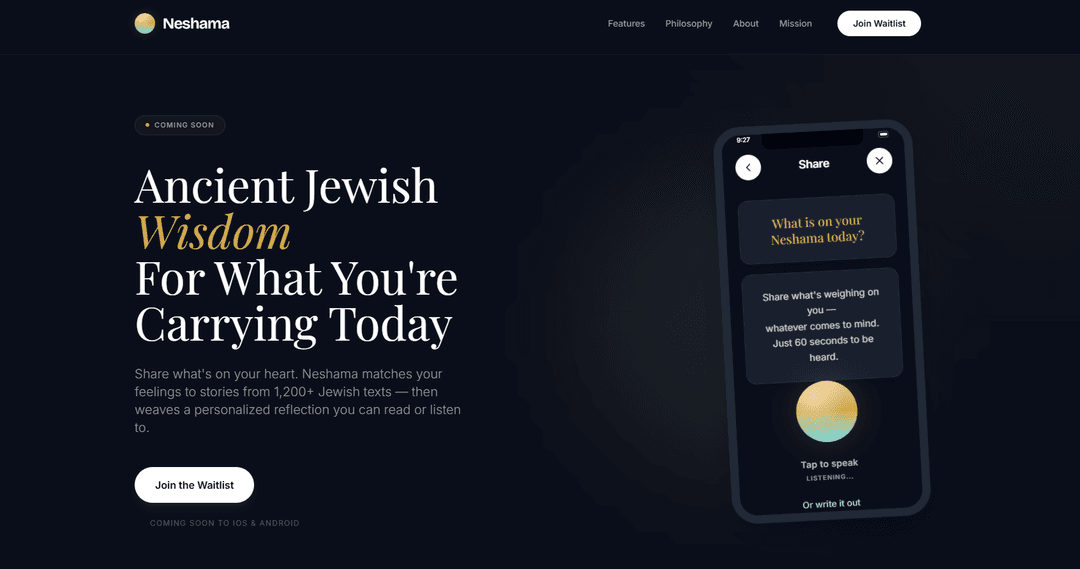 Neshama - AI Powered App